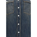 Fendi Blue Cotton Casual Dress