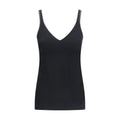 Brunello Cucinelli Black Cotton Sleeveles T-Shirt - Eljoys Fashion 