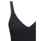 Brunello Cucinelli Black Cotton Sleeveles T-Shirt - Eljoys Fashion 