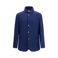 Brunello Cucinelli Blue Cashmere Full-Length Jacket - Eljoys Fashion 