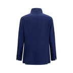 Brunello Cucinelli Blue Cashmere Full-Length Jacket - Eljoys Fashion 