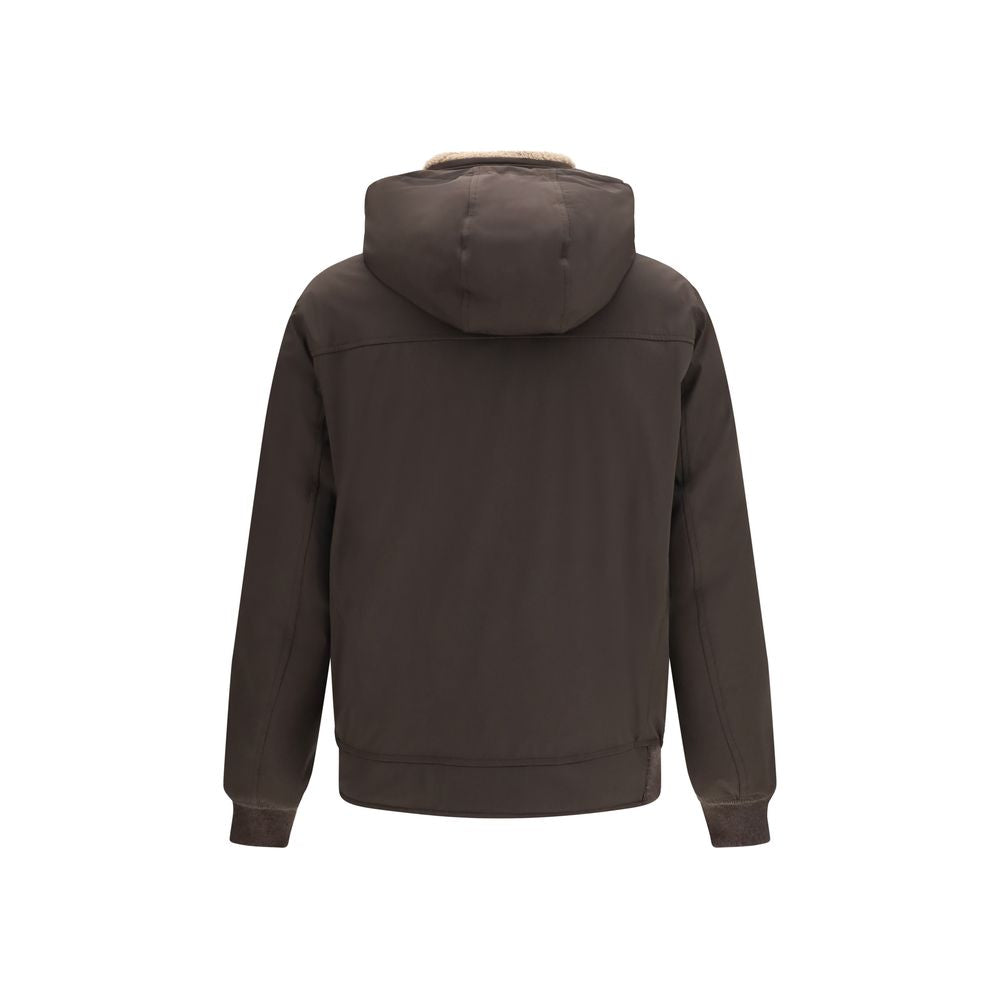 Brunello Cucinelli Brown Polyamide Bomber - Eljoys Fashion 