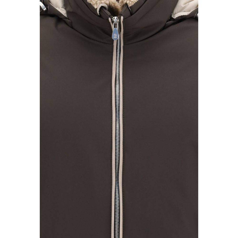 Brunello Cucinelli Brown Polyamide Bomber - Eljoys Fashion 