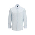 Finamore Blue Cotton Pattern Shirt - Eljoys Fashion 