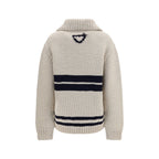 Prada Beige Wool Oves Aries Cardigan - Eljoys Fashion 