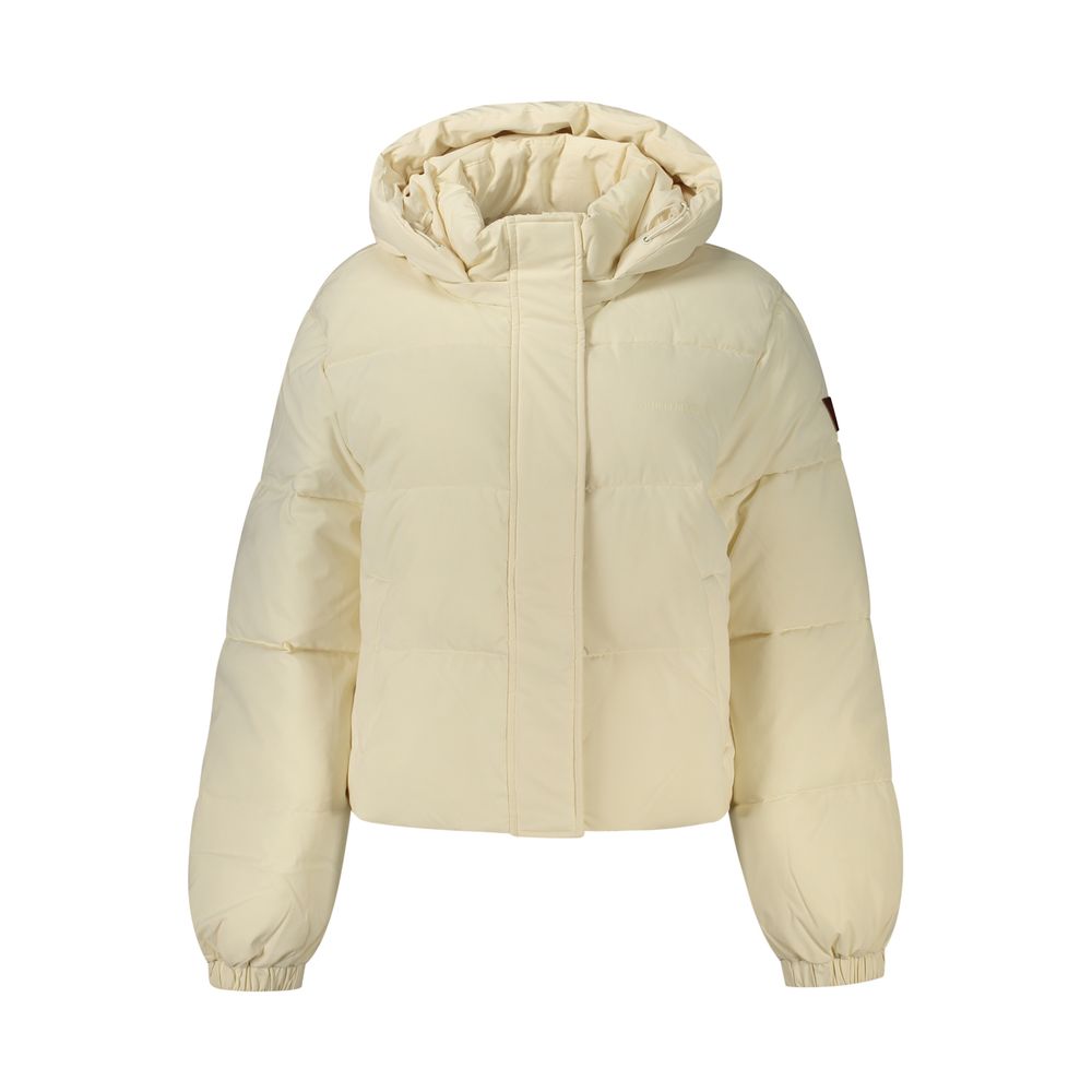 Guess Jeans Cream Polyester Women's Jacket - Eljoys Fashion 