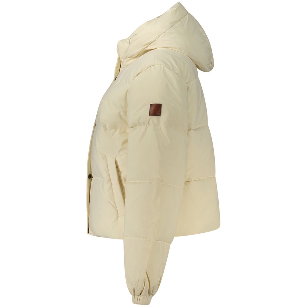 Guess Jeans Cream Polyester Women's Jacket - Eljoys Fashion 