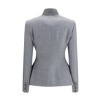 Alexander McQueen Gray Wool Oves Aries Full-Length Jacket