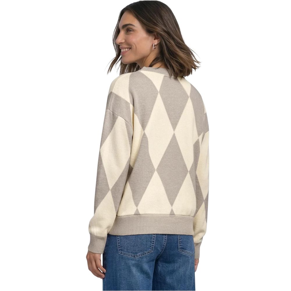 Street One Beige Polyester Sweatshirt - Eljoys Fashion 