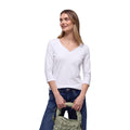 Street One White Cotton Long Sleeve T-Shirt - Eljoys Fashion 