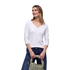 Street One White Cotton Long Sleeve T-Shirt - Eljoys Fashion 