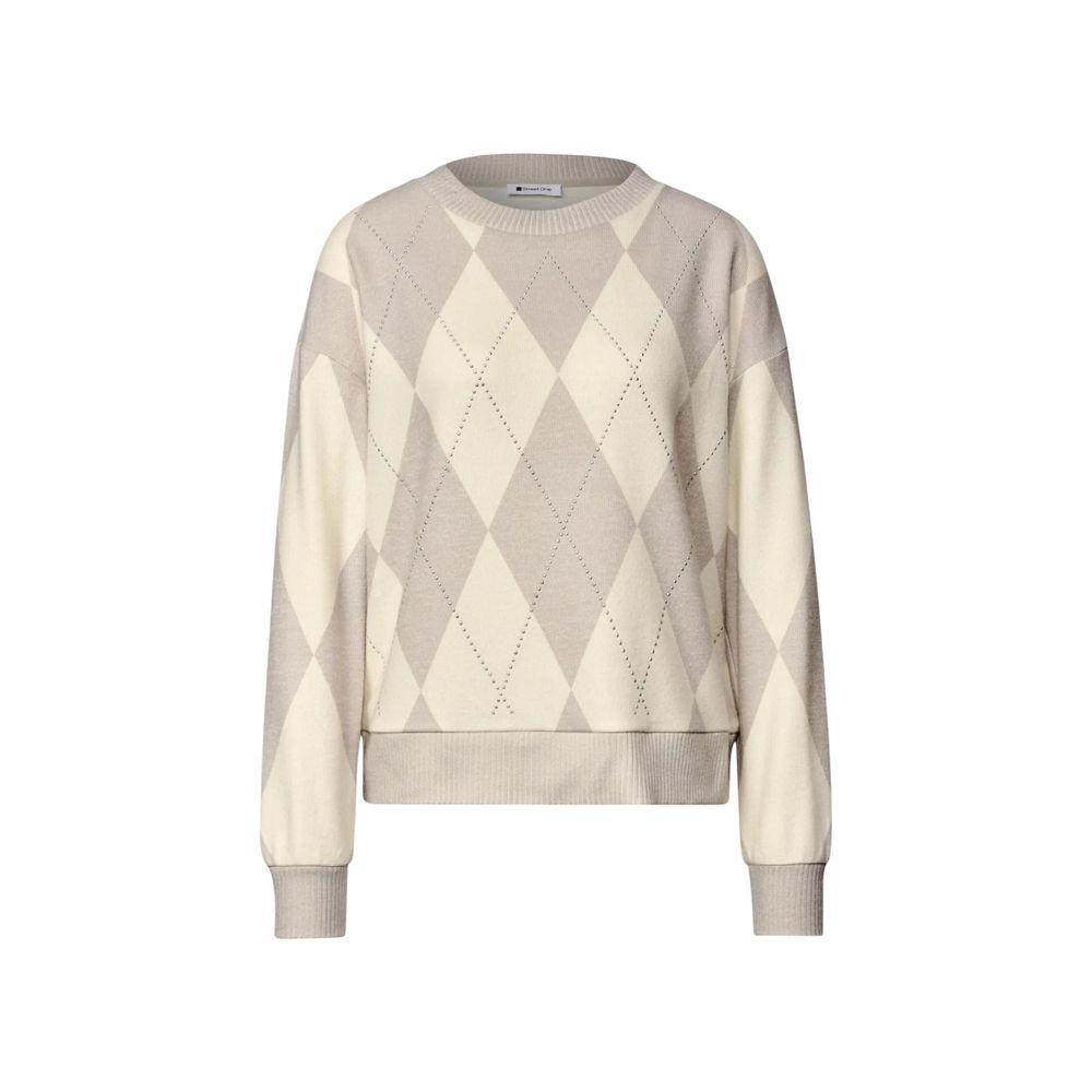 Street One Beige Polyester Sweatshirt - Eljoys Fashion 