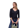Street One Black Cotton Long Sleeve T-Shirt - Eljoys Fashion 