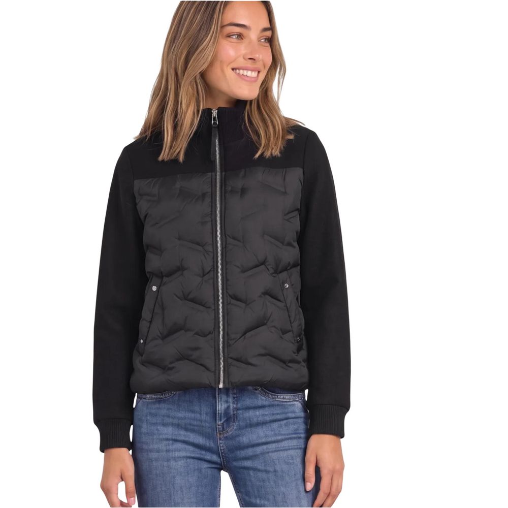 Street One Black Polyester Bomber - Eljoys Fashion 