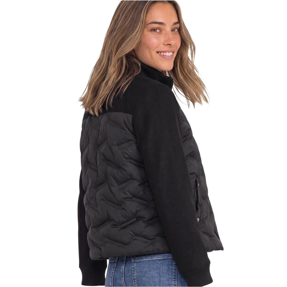 Street One Black Polyester Bomber - Eljoys Fashion 