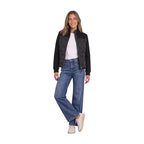 Street One Black Polyester Bomber - Eljoys Fashion 