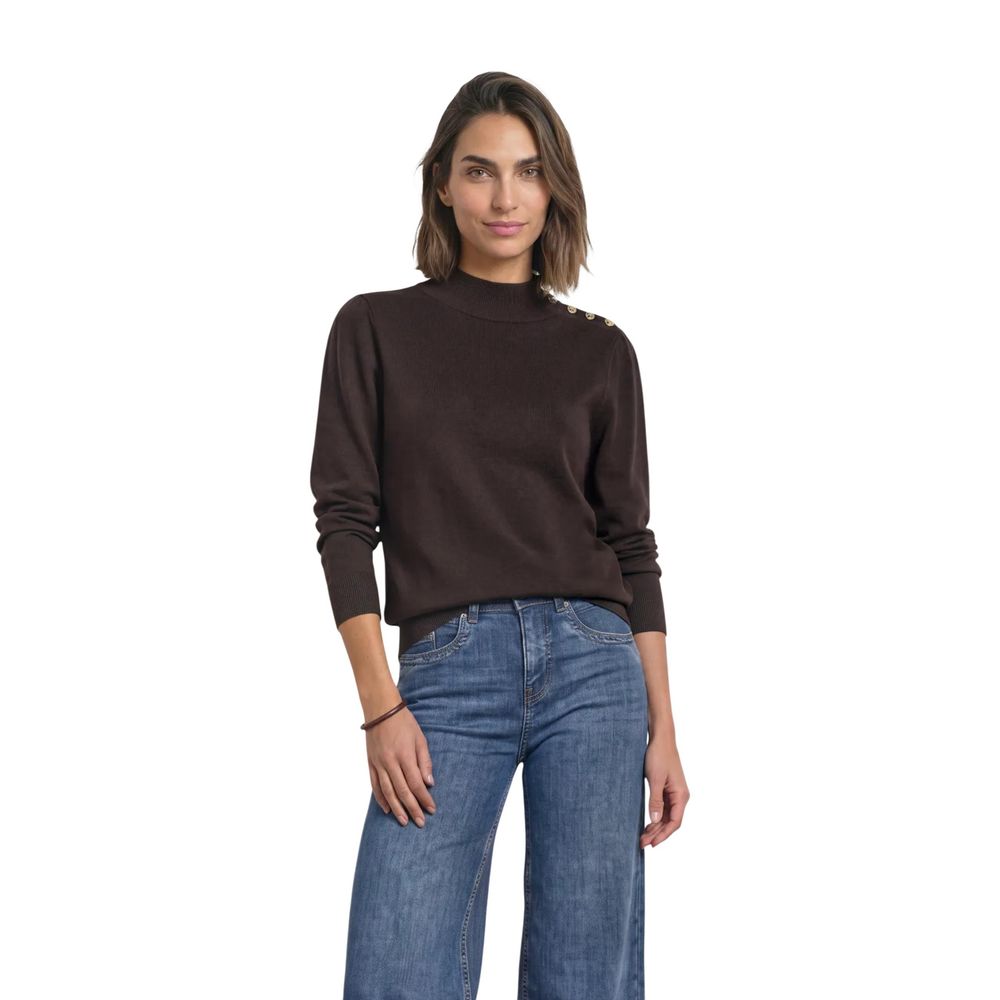 Street One Brown Viscose Sweatshirt - Eljoys Fashion 