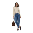 Street One Beige Cotton Long Sleeve T-Shirt - Eljoys Fashion 