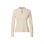 Street One Beige Cotton Long Sleeve T-Shirt - Eljoys Fashion 