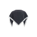 Ganni Gray Wool Oves Aries Scarf