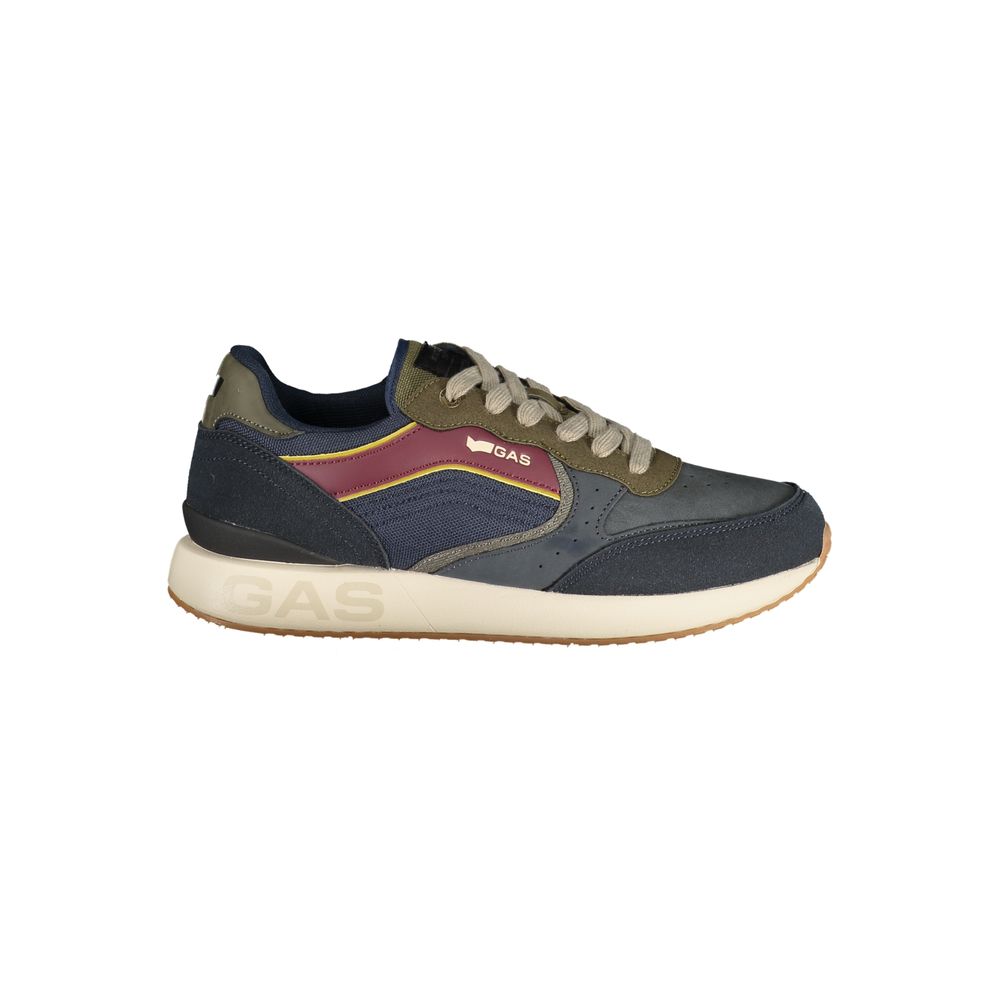 Gas Blue Polyurethane Men's Sneaker