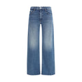 Mother Denim Blue Cotton Flared Jeans