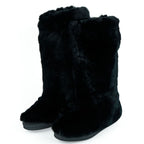 Mr&Mrs Italy Black Rabbit Fur Women Shoe
