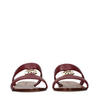 Dolce & Gabbana Red Leather Slippers