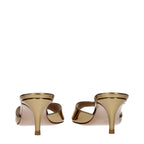 Gianvito Rossi Gold Leather Platform Sandals