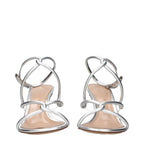 Gianvito Rossi Gray Leather Stiletto Heel Sandals