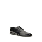 Dolce & Gabbana Black Calf Leather Bos Taurus Oxfords And Derbies