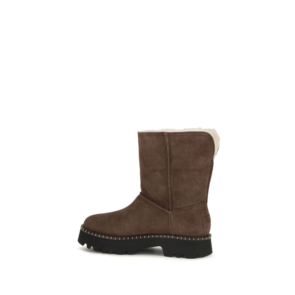 UGG Brown Suede Leather Flat Boots - Eljoys Fashion 