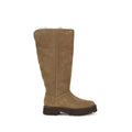 UGG Beige Suede Leather Flat Boots - Eljoys Fashion 