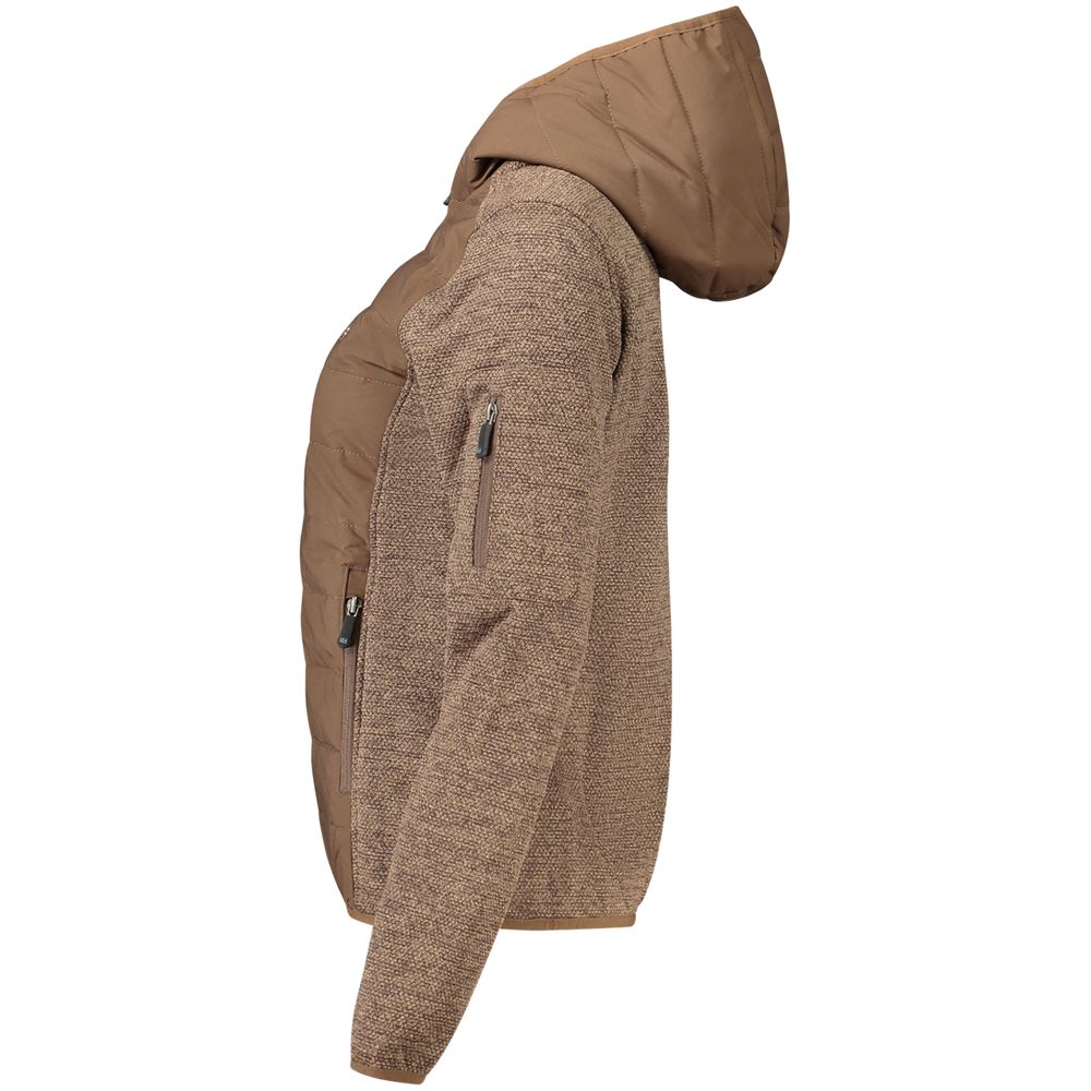 Norway 1963 Brown Polyester Women's Jacket with Hood - Eljoys Fashion 