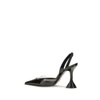 Amina Muaddi Black Calf Leather Bos Taurus High Heel Pumps - Eljoys Fashion 
