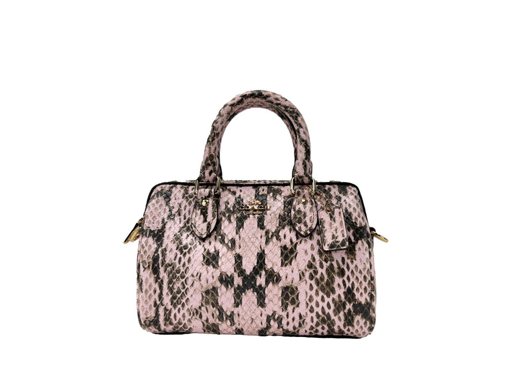 COACH Coach Mini Rowan Snake Skin Crossbody Bag