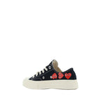 Comme Des Garçons Play x Converse Black Canvas Low Top Sneakers - Eljoys Fashion 