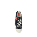 Comme Des Garçons Play x Converse Black Cotton Low Top Sneakers