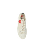 Comme Des Garçons Play x Converse White Cotton Low Top Sneakers - Eljoys Fashion 