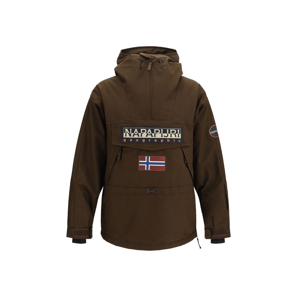 Napapijri Brown Polyamide Shell Jacket - Eljoys Fashion 