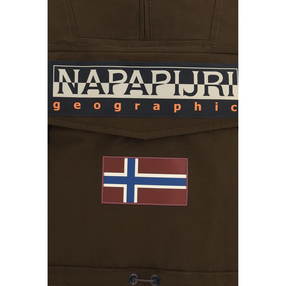 Napapijri Brown Polyamide Shell Jacket - Eljoys Fashion 