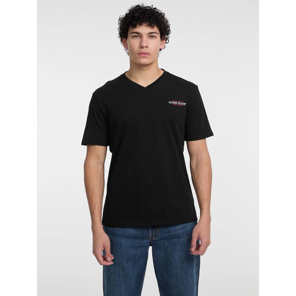 Guess Jeans Black Cotton T-Shirt - Eljoys Fashion 