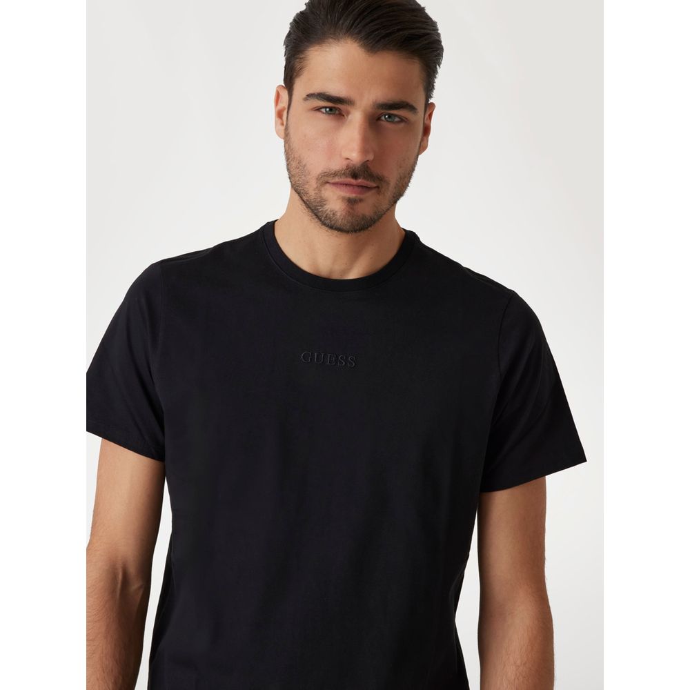 Guess Black Cotton T-Shirt - Eljoys Fashion 