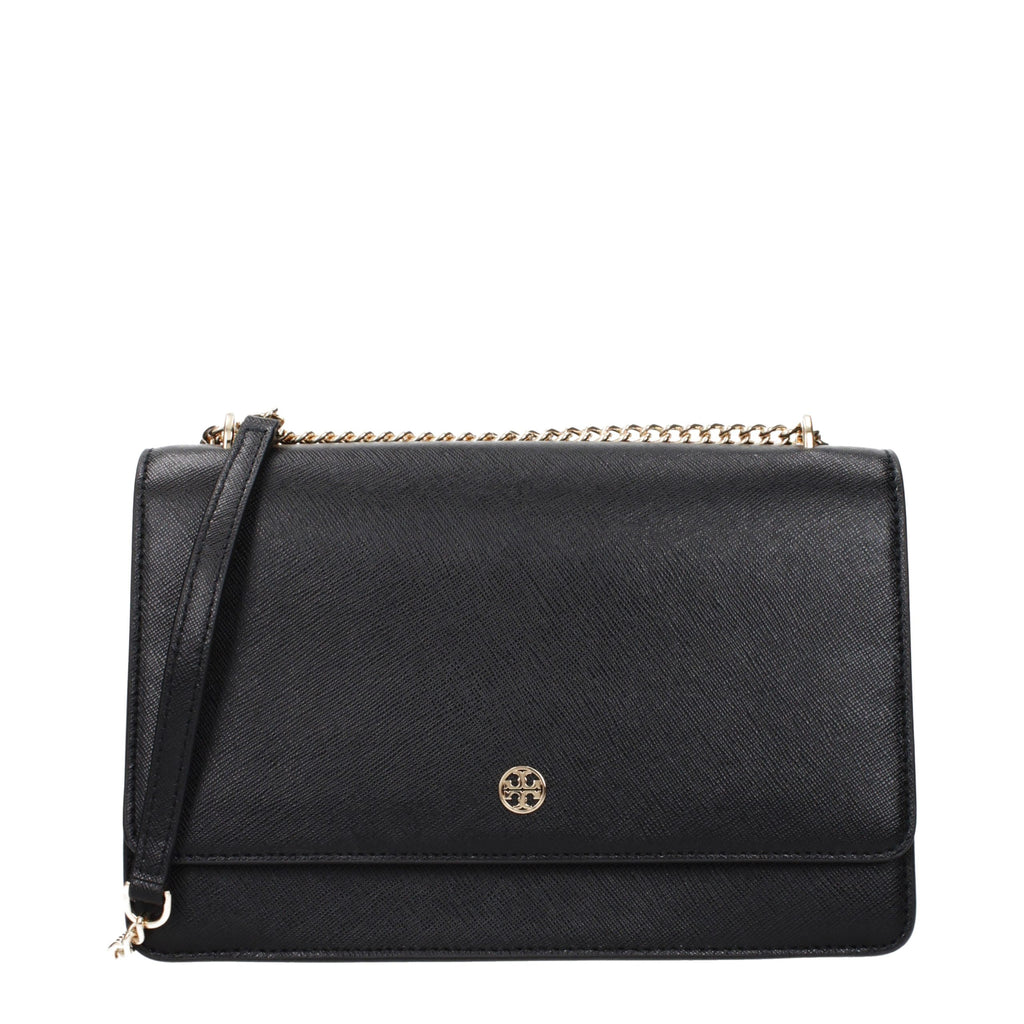 Tory Burch Black Leather Crossbody Bag - Eljoys Fashion 