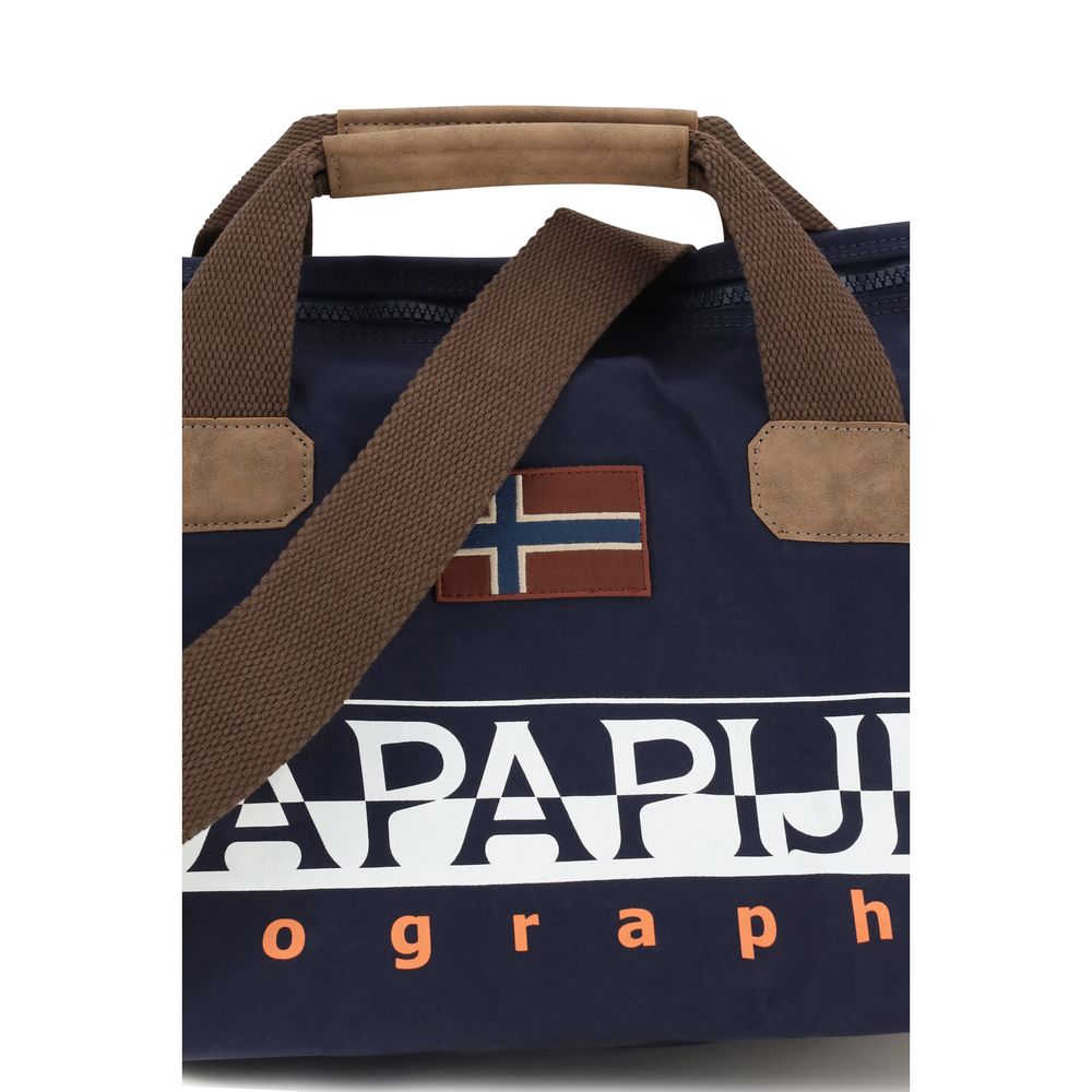 Napapijri Blue Cotton Shoulder Bag