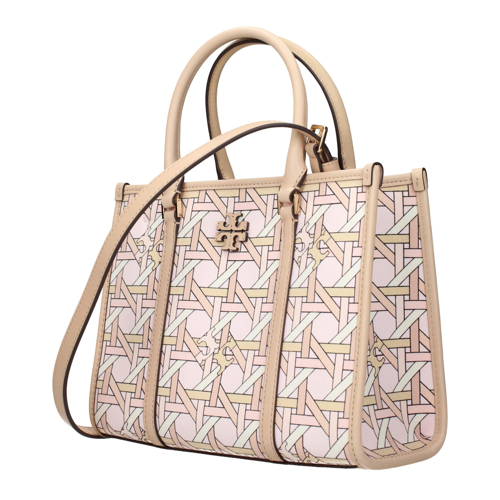 Tory Burch Pink Fabric Handbag - Eljoys Fashion 