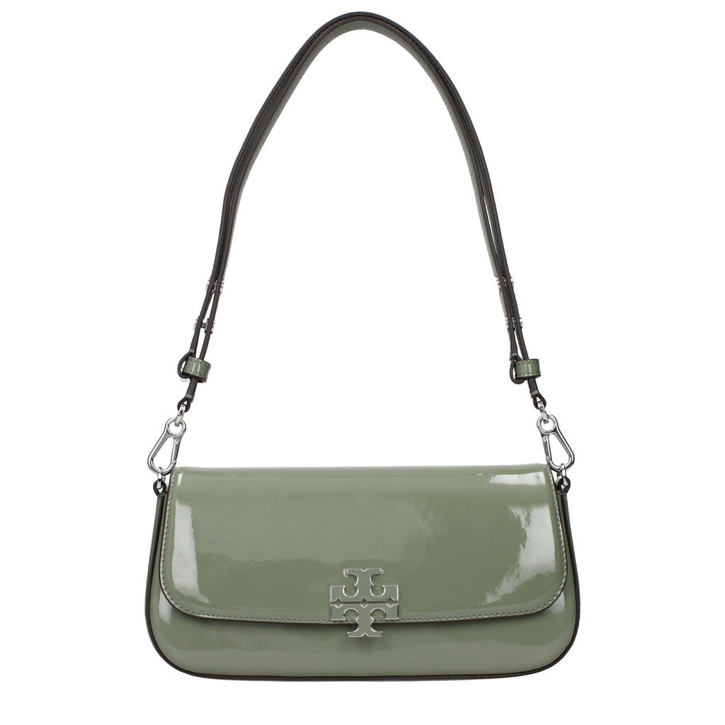 Tory Burch Green Leather Shoulder Bag - Eljoys Fashion 