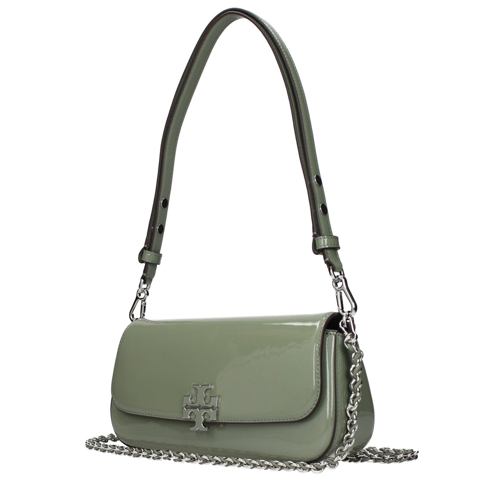 Tory Burch Green Leather Shoulder Bag - Eljoys Fashion 