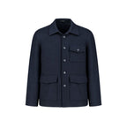 Autore Blue Cashmere Full-Length Jacket