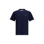 Brunello Cucinelli Blue Cotton T-Shirt - Eljoys Fashion 